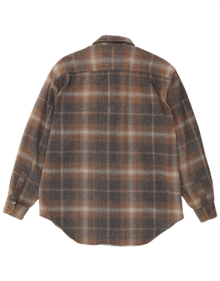Stefanel Chemise en Flanelle Homme Carreaux Marron Moyen
