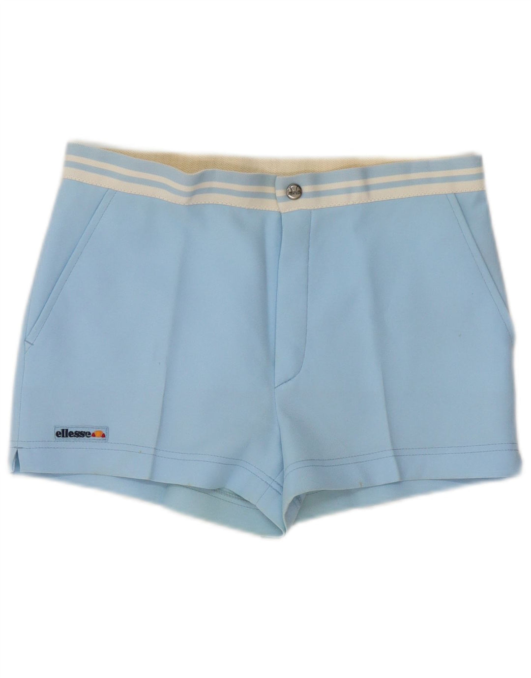 Ellesse Short décontracté pour homme IT 48 Medium W32 Bleu Rayé Polyester