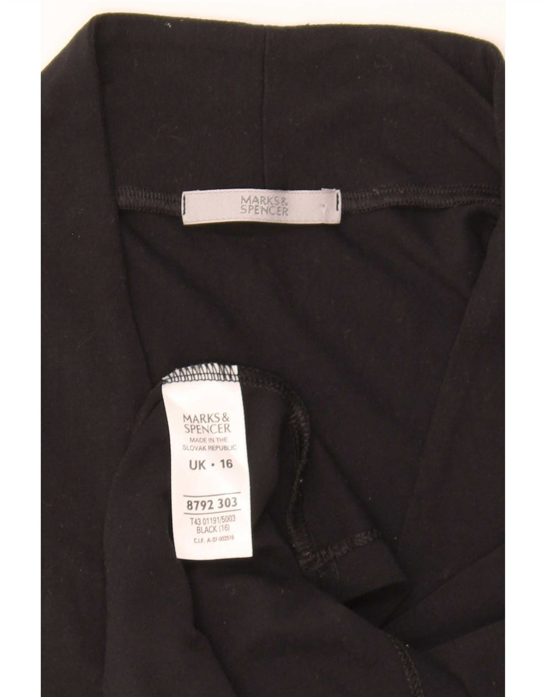 Marks & Spencer Débardeur pour femme UK 16 Large Noir Viscose