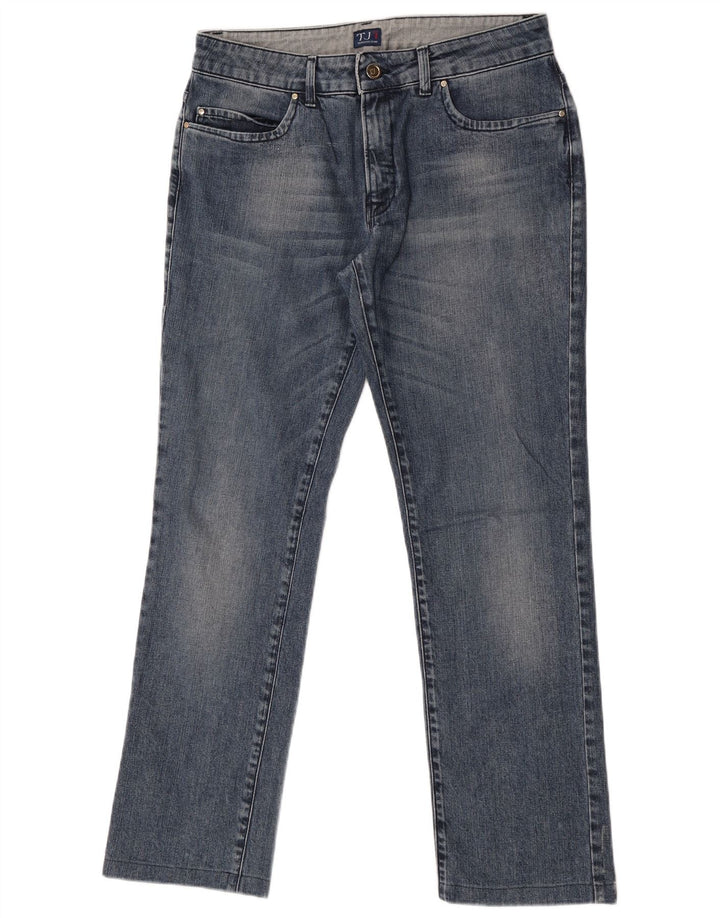 Trussardi Femme Jean Droit W29 L29 Bleu Coton