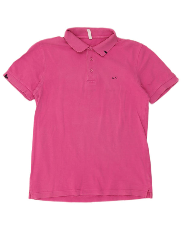Sun68 Polo Homme Rose Moyen Coton