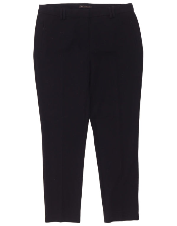 Marks & Spencer Pantalon de costume taille haute pour femme UK 16 Large W34 L29 Navy Bl