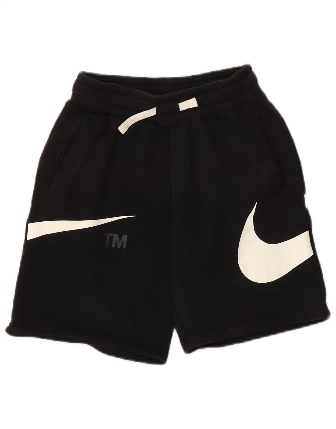 NIKE Short de sport graphique garçon 10-11 ans coton noir moyen