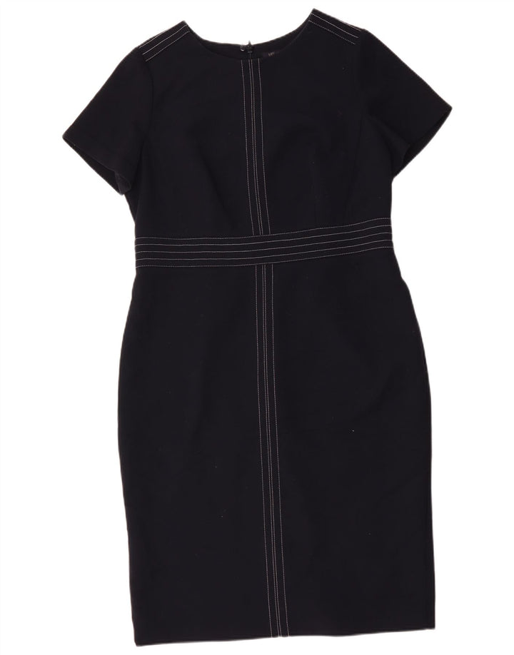 Marks & Spencer Robe fourreau pour femme UK 16 Large Bleu Marine Polyester