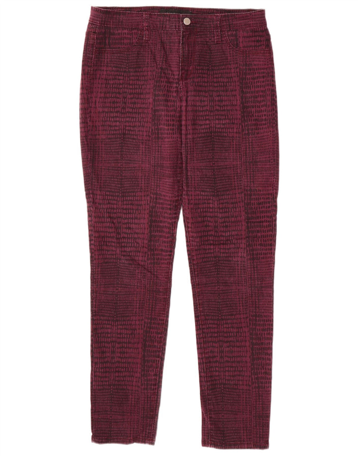 CALVIN KLEIN Pantalon décontracté pour femme US 12 Large W32 L31 Bordeaux