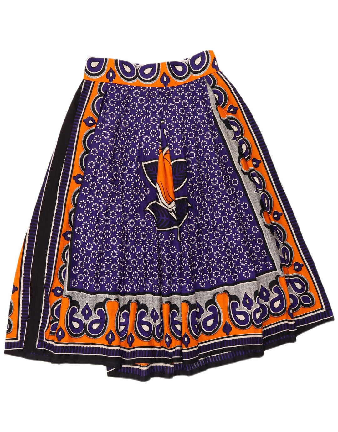 vintage Femmes Graphique A-Line Jupe W28 Moyen Violet Floral