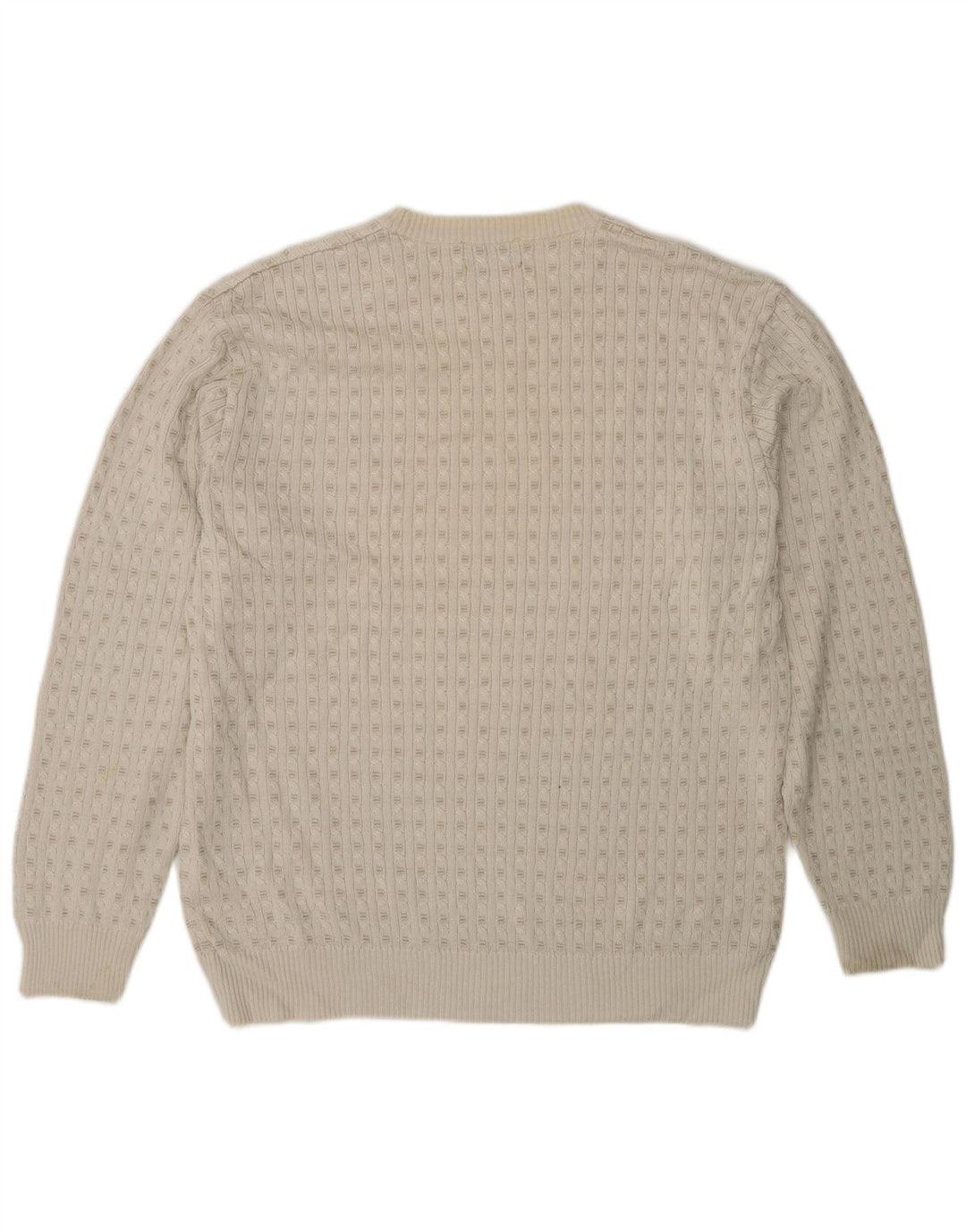 Marks & Spencer Pull Col Rond Homme Blanc Cassé Moyen Acrylique