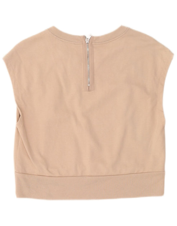 Calvin Klein Womens Crop Graphic Débardeur UK 14 Large Rose Colorblock