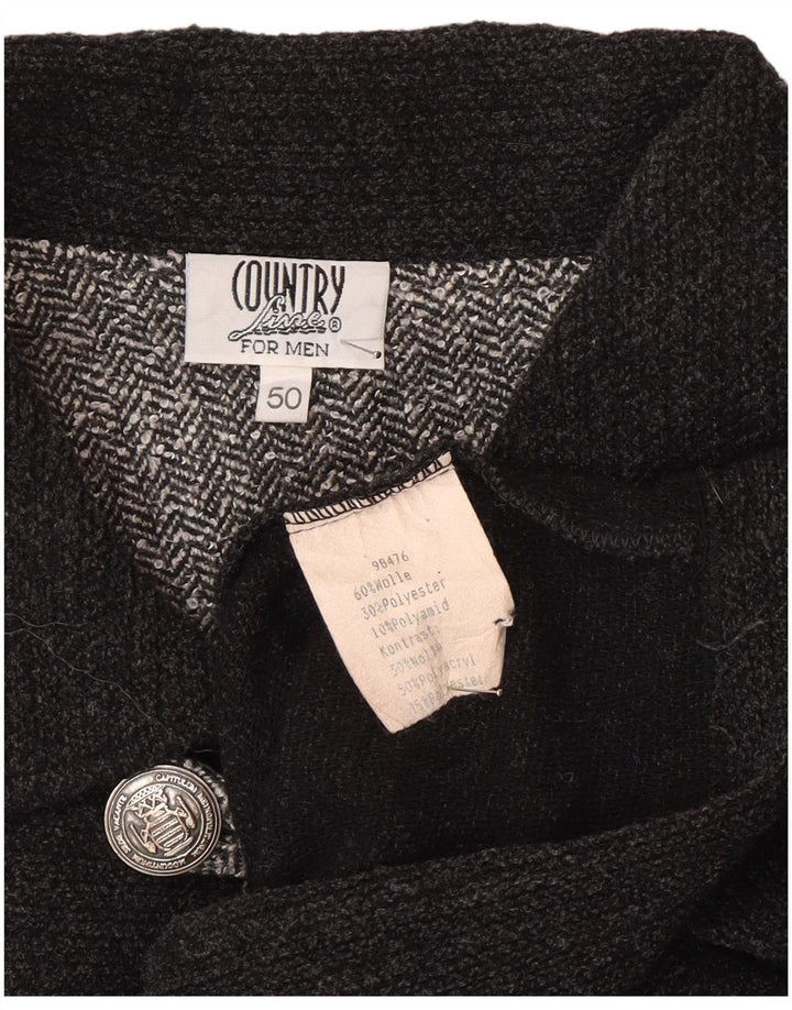 Country Pull col polo homme IT 50 laine gris moyen