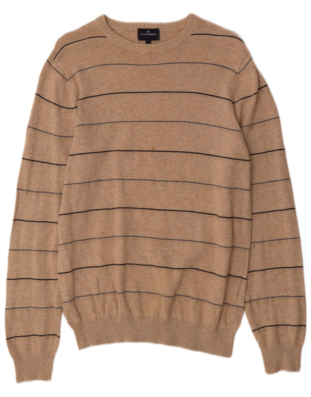 Marks & Spencer Pull à col rond Blue Harbour pour homme, petit beige