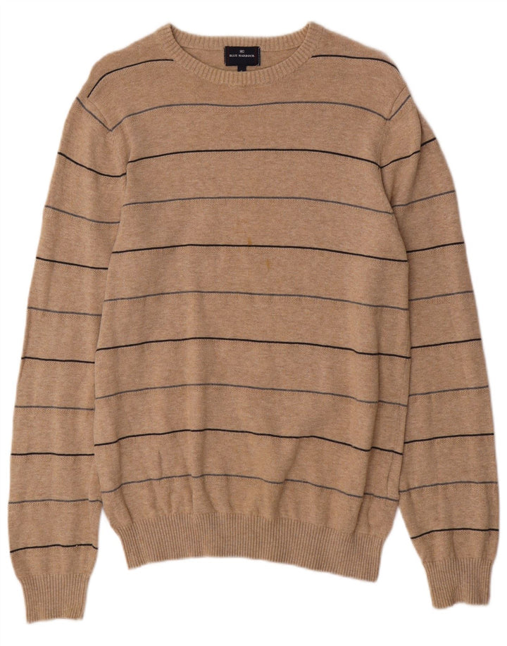 Marks & Spencer Pull à col rond Blue Harbour pour homme, petit beige