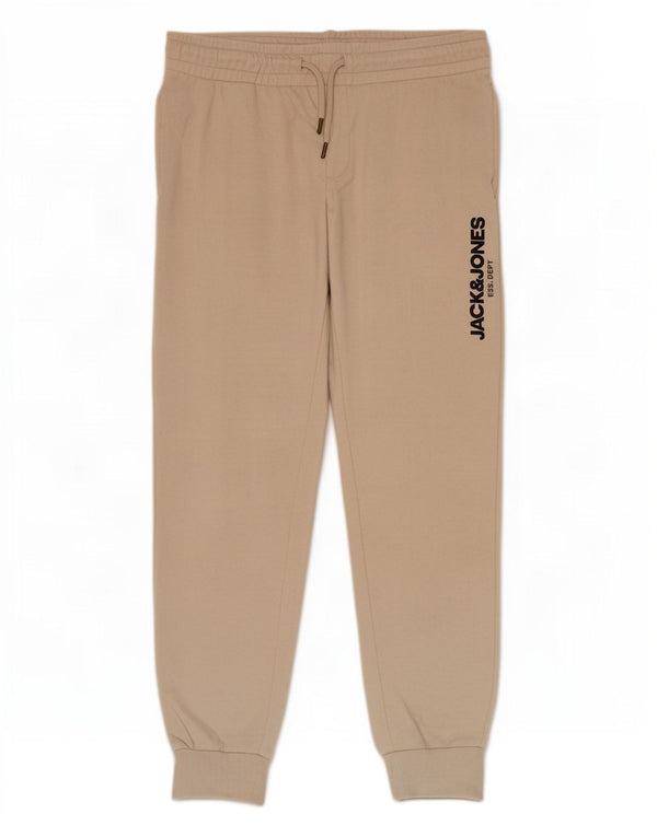 Jack & Jones Pantalon De Survêtement Graphique Joggers Petit Coton Beige Homme