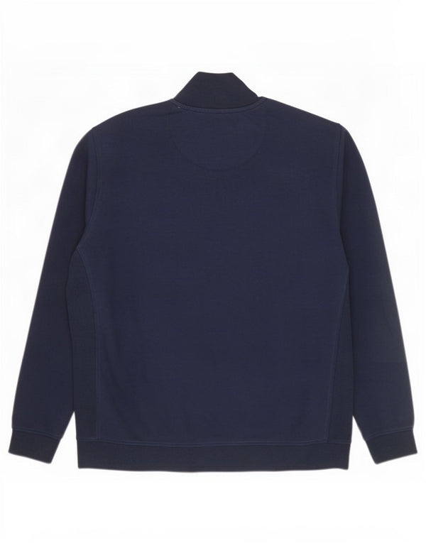 Penguin Sweat-shirt à col zippé pour homme 2XL en coton bleu marine
