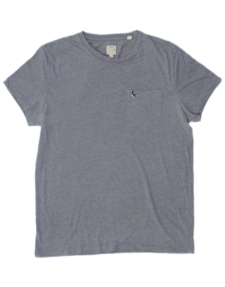 JACK WILLS T-Shirt Homme Bleu Moyen Moucheté