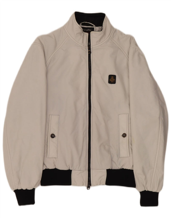 Refrigiwear Veste Bomber Homme UK 38 Medium Off White Colourblock Polyamide