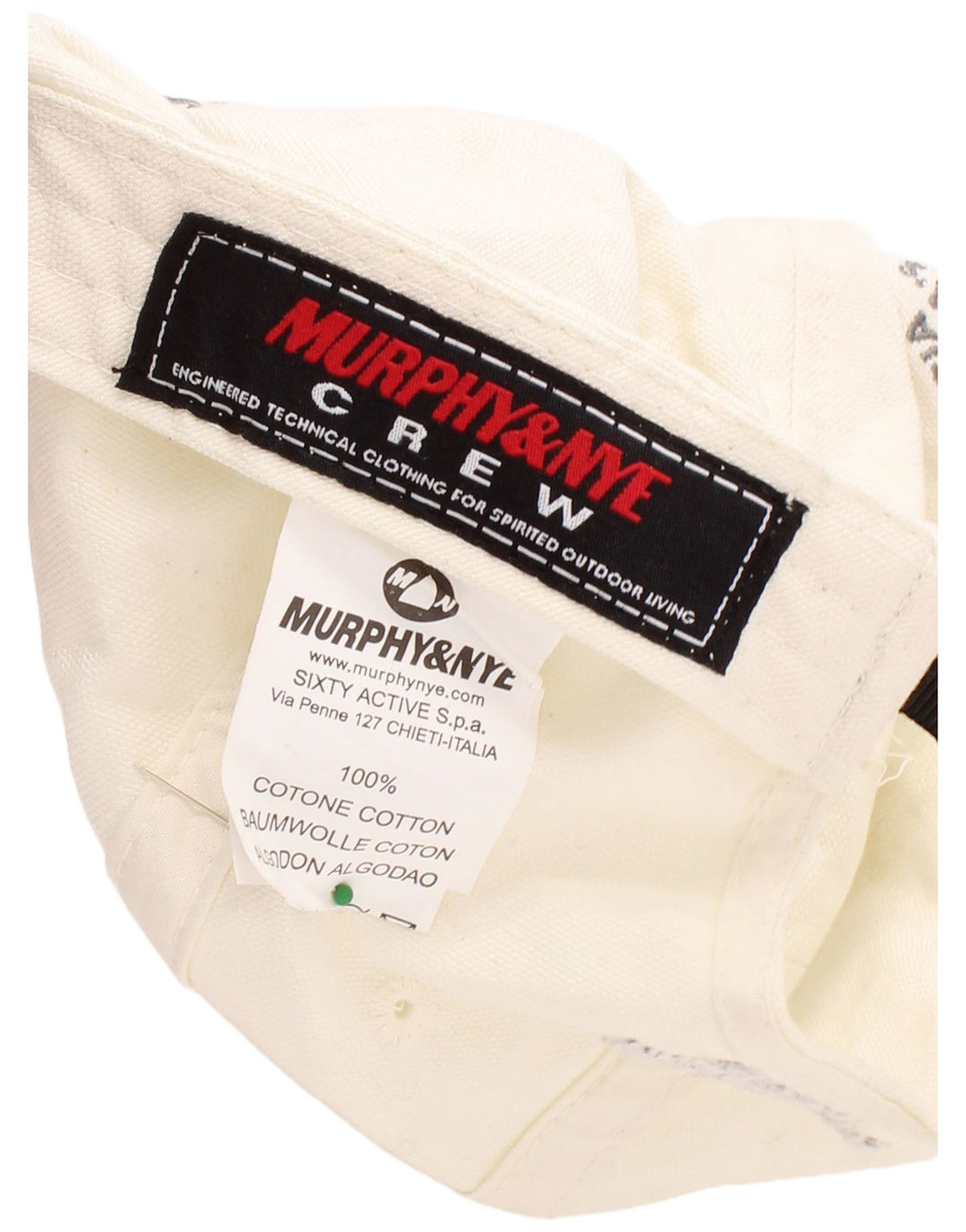 Murphy & Nye Casquette de baseball graphique pour homme en coton blanc taille unique