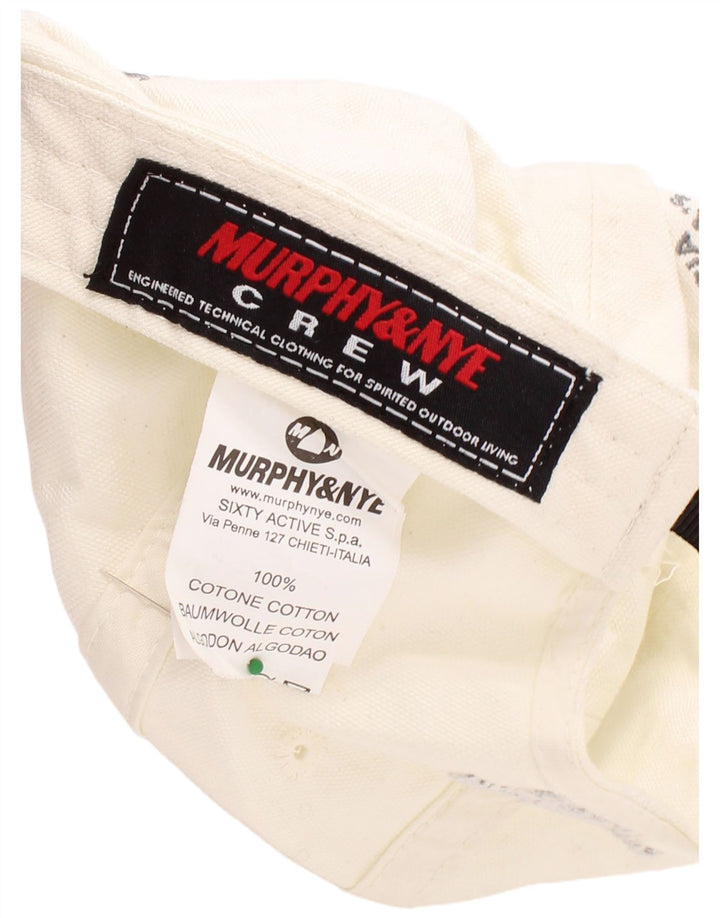 Murphy & Nye Casquette de baseball graphique pour homme en coton blanc taille unique