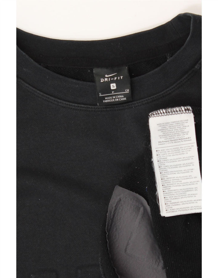 NIKE Sweat-shirt court surdimensionné pour femme UK 10 Petit Noir