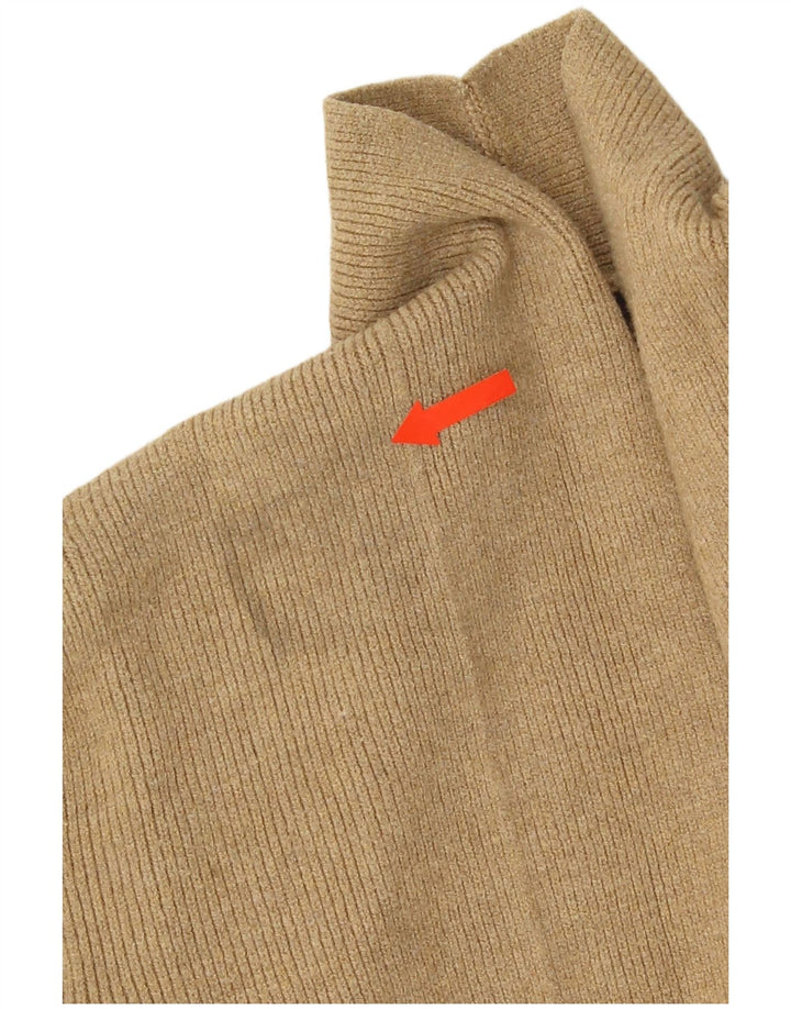 Marks & Spencer Pull Cardigan Ouvert pour Femme UK 8 Petite Viscose Beige