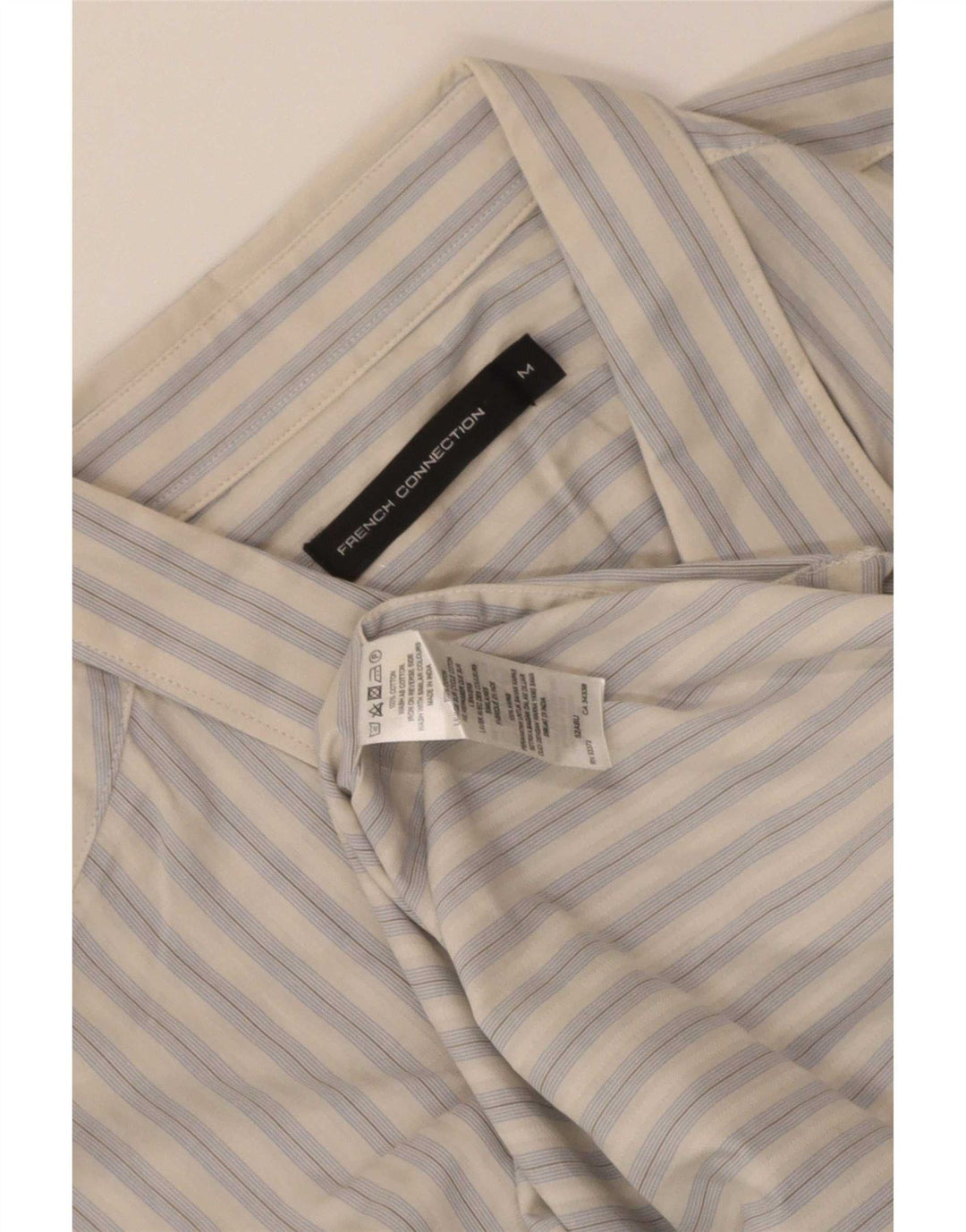 French Connection Chemise Homme Coton Rayé Blanc Moyen