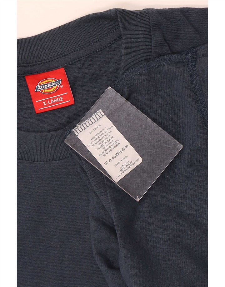 Dickies Hommes Regular Fit T-Shirt Top XL Bleu Marine Coton
