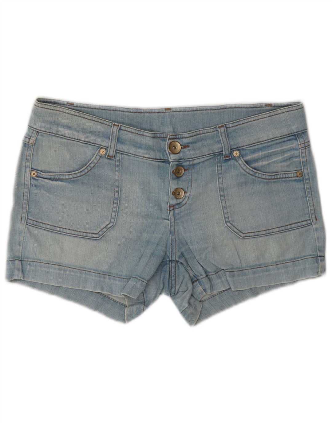 Benetton Short En Jean W32 Large Bleu Femme