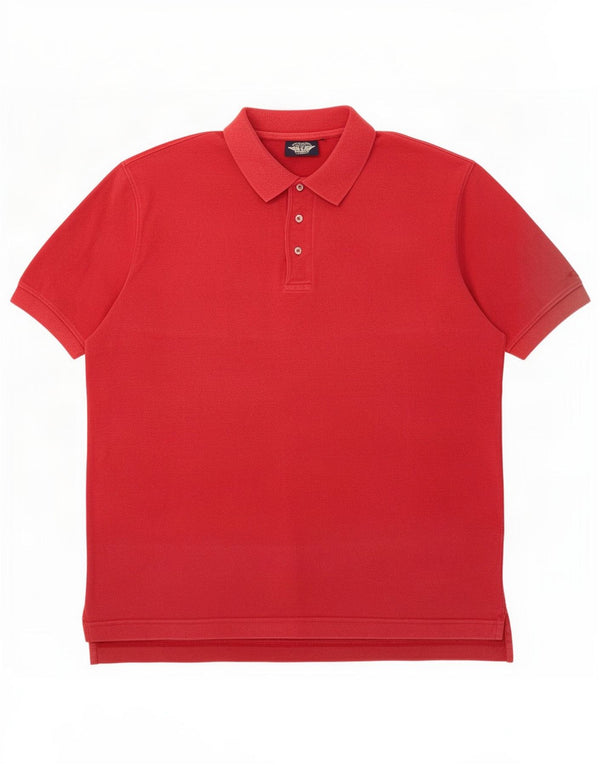 Dockers Polo Homme Large Rouge Coton