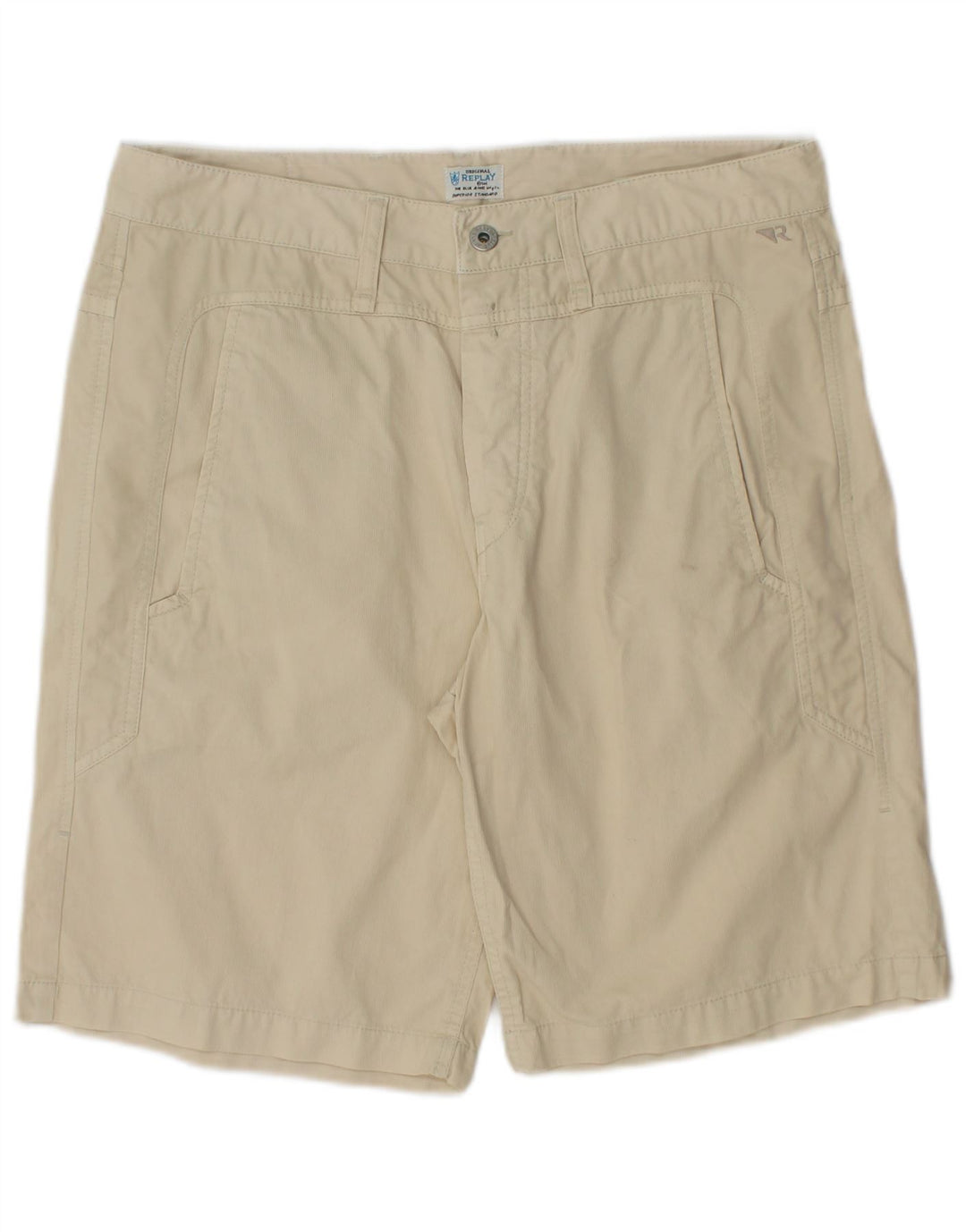 REPLAY Short Casual Homme W31 Coton Blanc Cassé Moyen
