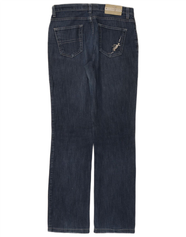TRUSSARDI Jean Droit Femme W26 L30 Bleu Coton