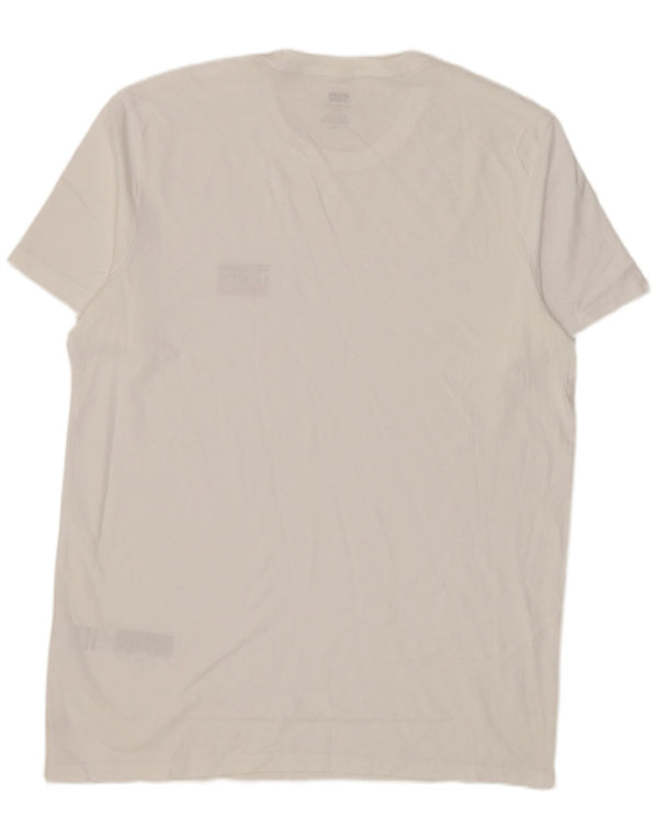Levi's T-Shirt Slim Homme Blanc Large Coton