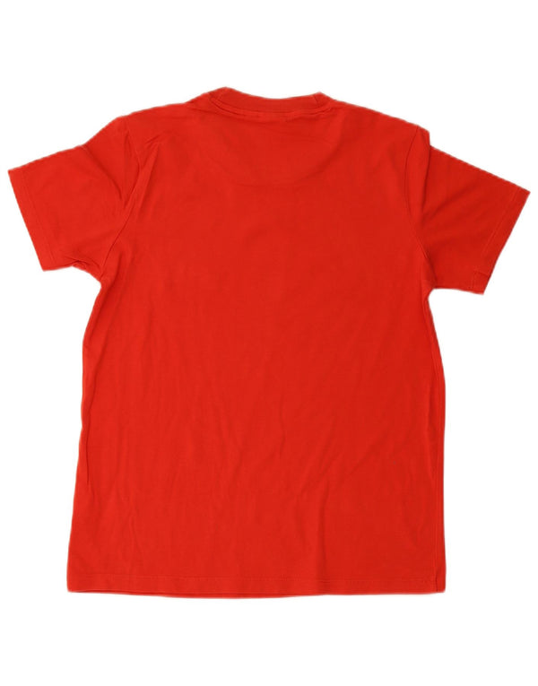 ADIDAS T-shirt graphique pour femme UK 12 en coton rouge moyen