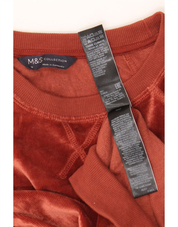 Marks & Spencer Pull-over en velours côtelé pour femme UK 12 Marron moyen