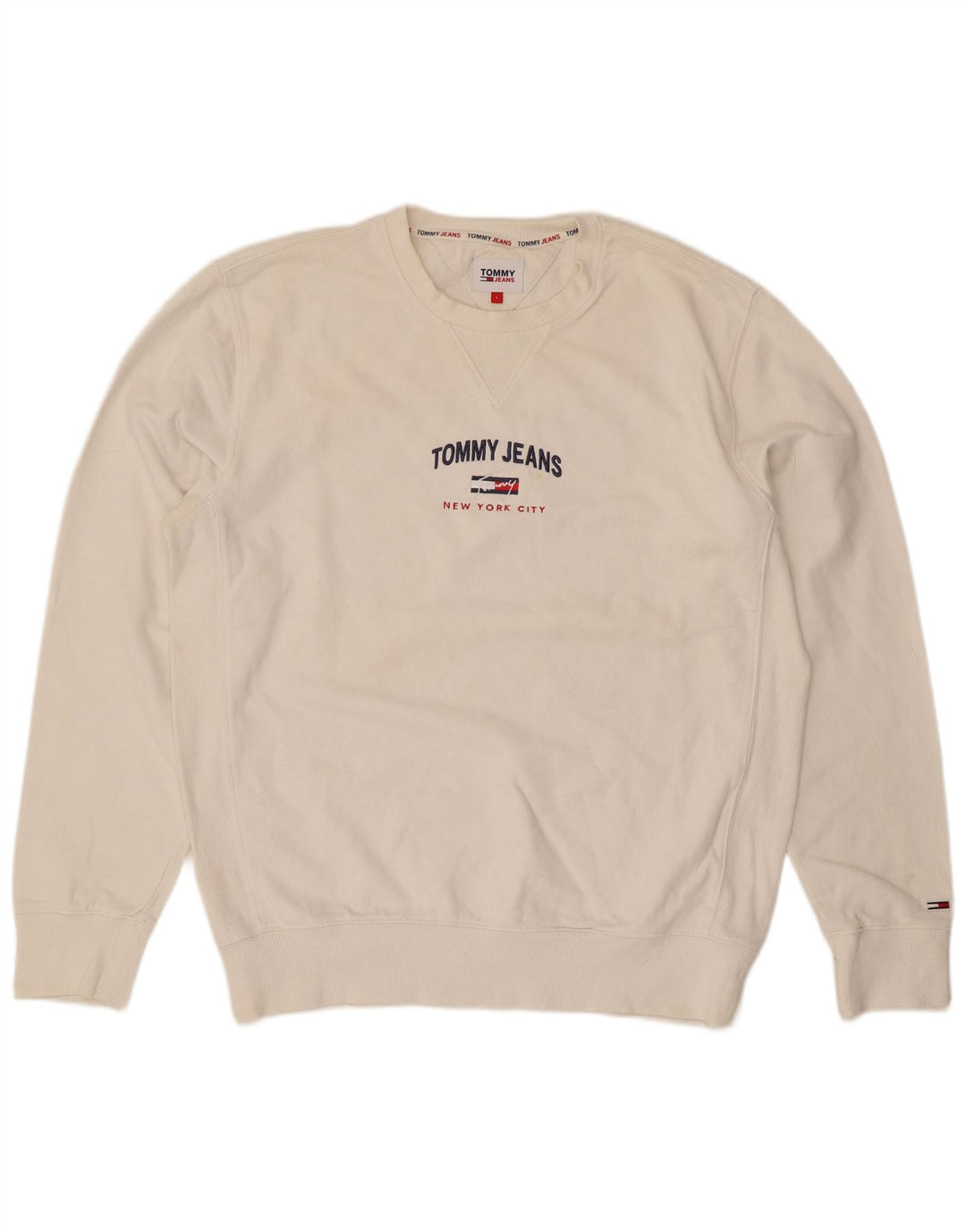 Tommy Hilfiger Sweat-shirt graphique coupe régulière pour hommes, grand blanc