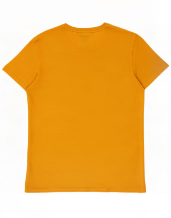 Superdry Mens Graphic T-Shirt Top Large Yellow Cotton