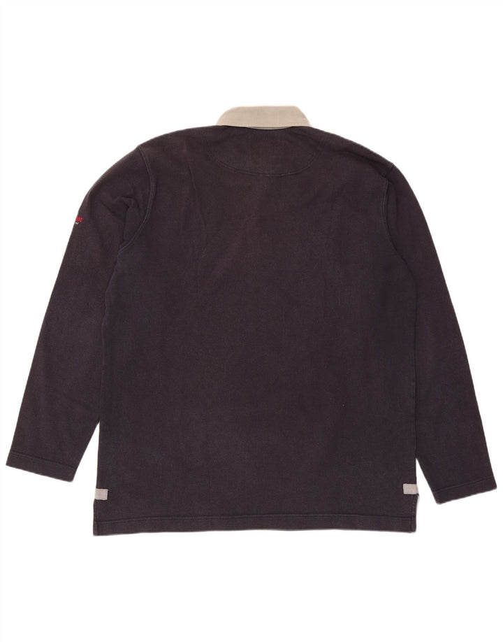 MURPHY & NYE Polo de rugby à manches longues pour homme 2XL en coton bleu marine