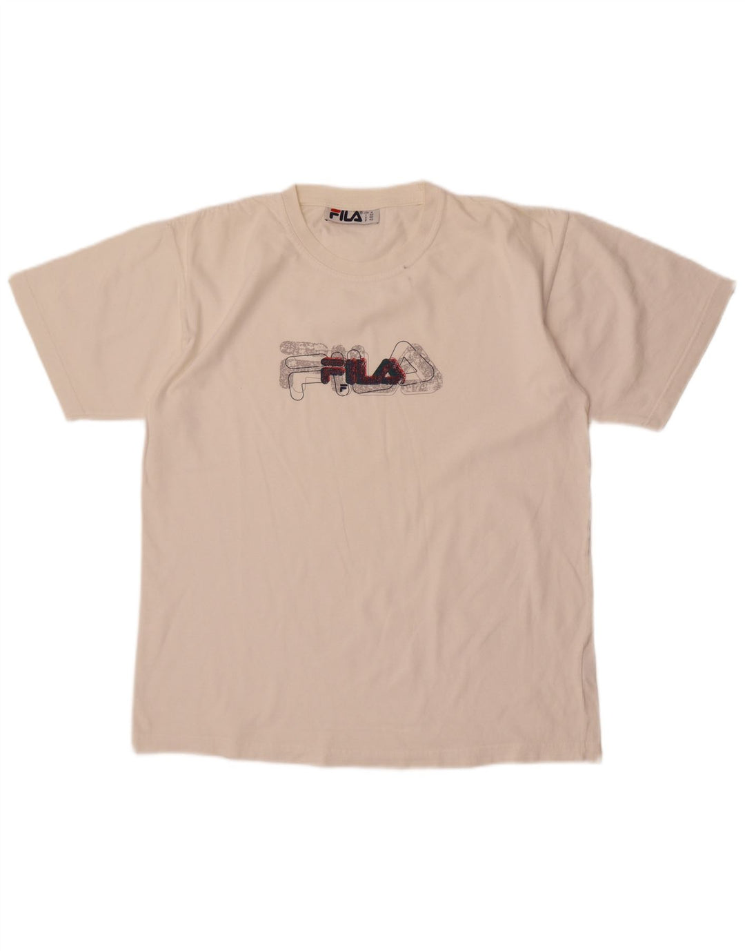 Fila T-Shirt Graphique Homme Blanc Moyen
