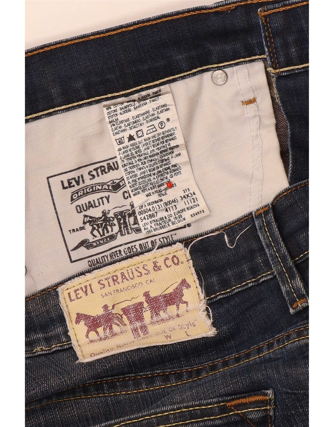 Levi's Jean Droit W34 L29 Homme Bleu Coton
