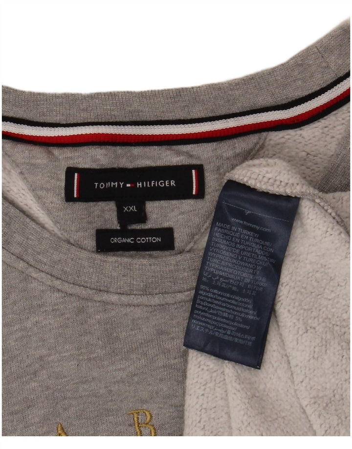 Tommy Hilfiger Sweat-shirt graphique pour homme 2XL Gris Colorblock Coton