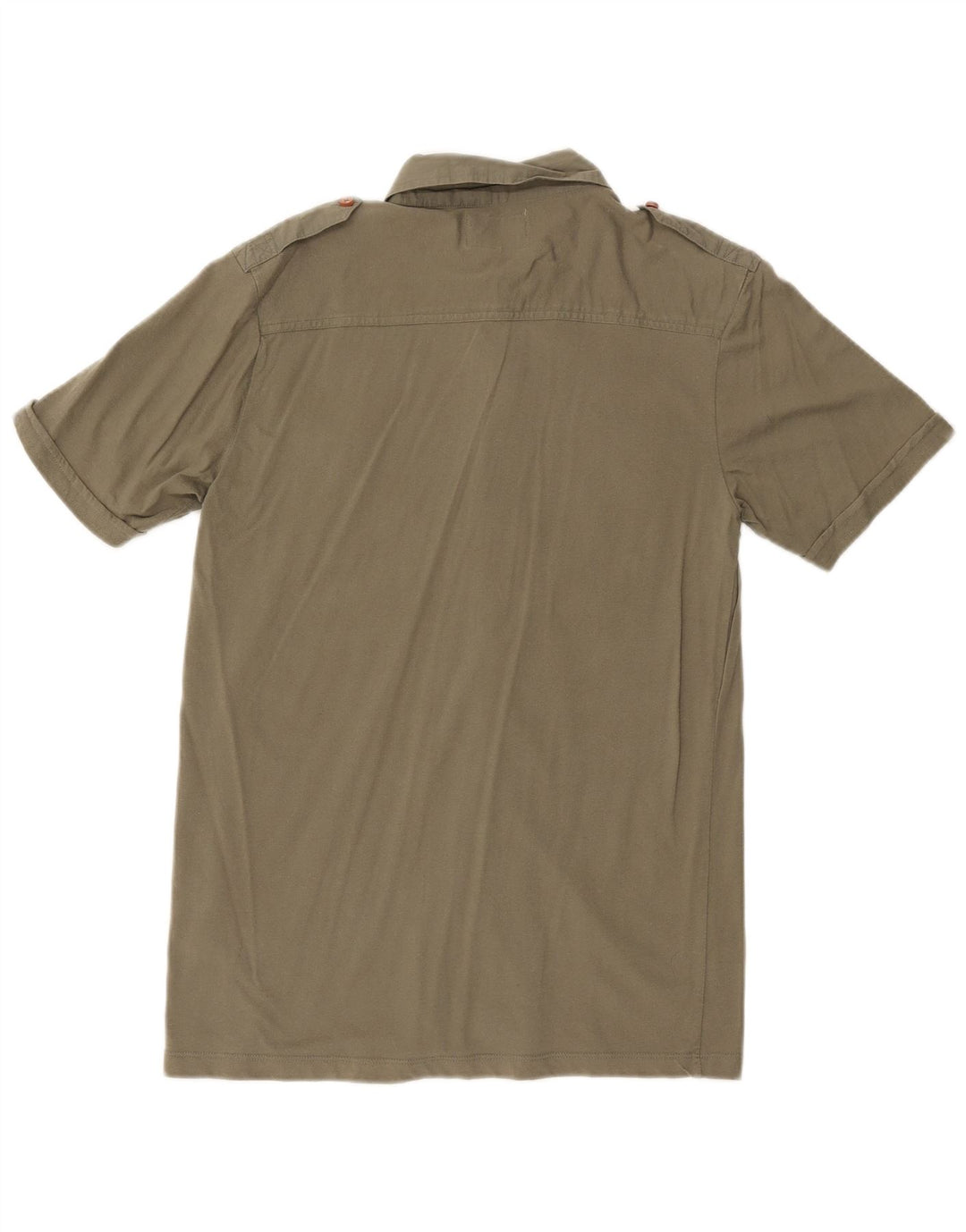 WRANGLER Chemise militaire à manches courtes pour homme Petit coton kaki