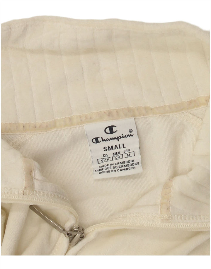 CHAMPION Veste de survêtement courte pour femme UK 10 Small Off White