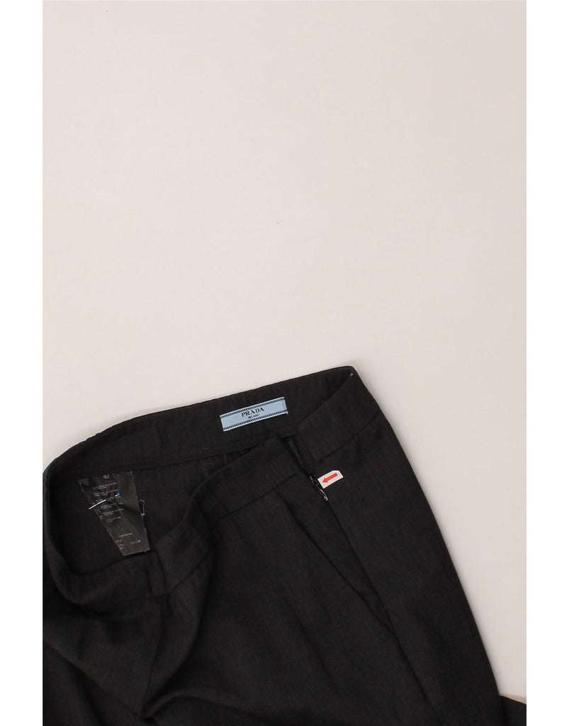 PRADA Womens Slim Casual Trousers IT 42 Medium W30 L30 Grey Wool Vintage Prada and Second-Hand Prada from Messina Hembry 