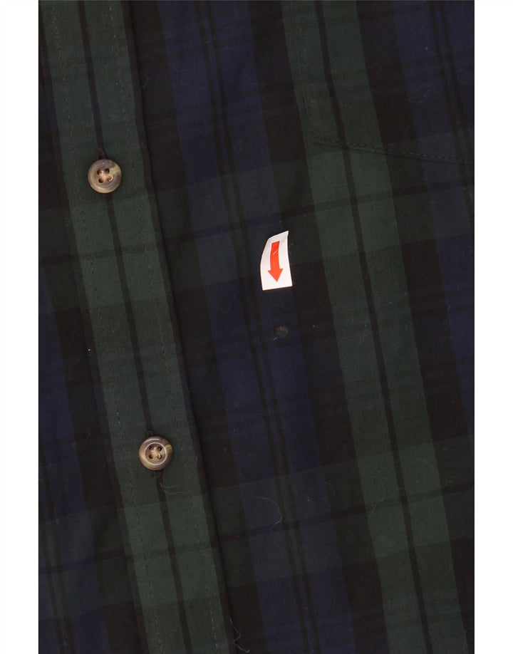 IZOD Mens Flannel Shirt XL Green Check Cotton Vintage Izod and Second-Hand Izod from Messina Hembry 
