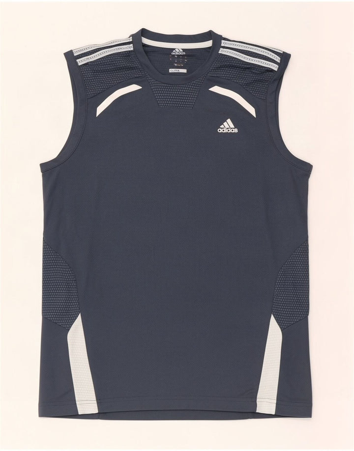 Adidas Hommes Clima 365 Débardeur Petit Gris Colorblock Polyester