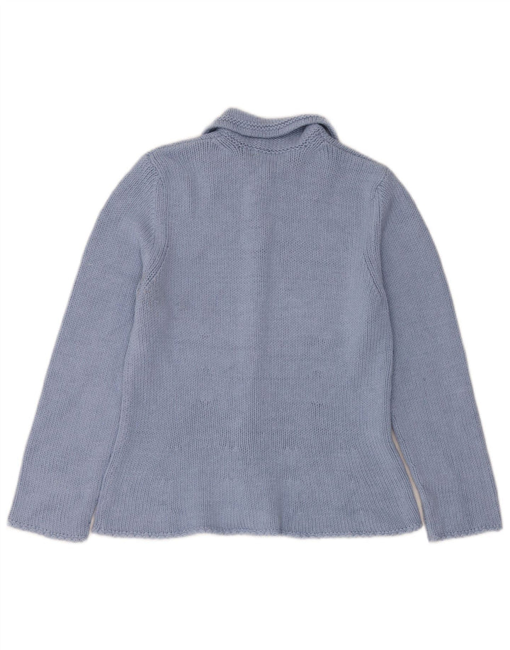 Boden Femme Cardigan Pull UK 44 Bleu Moyen Soie