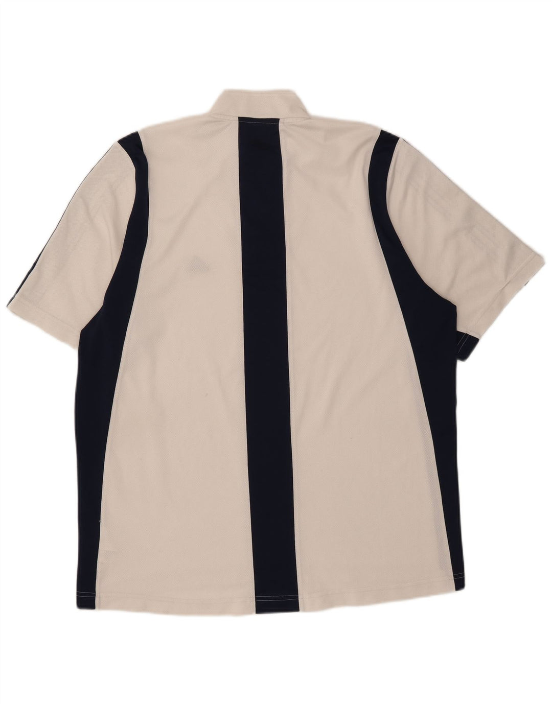 Adidas T-shirt à col zippé pour homme Large Blanc Colorblock Polyester