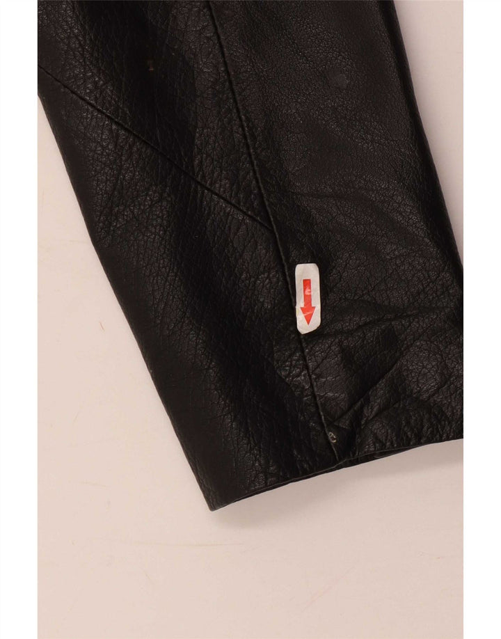 Conbipel Veste Blazer En Cuir À 3 Boutons Femme IT 44 Noir Moyen