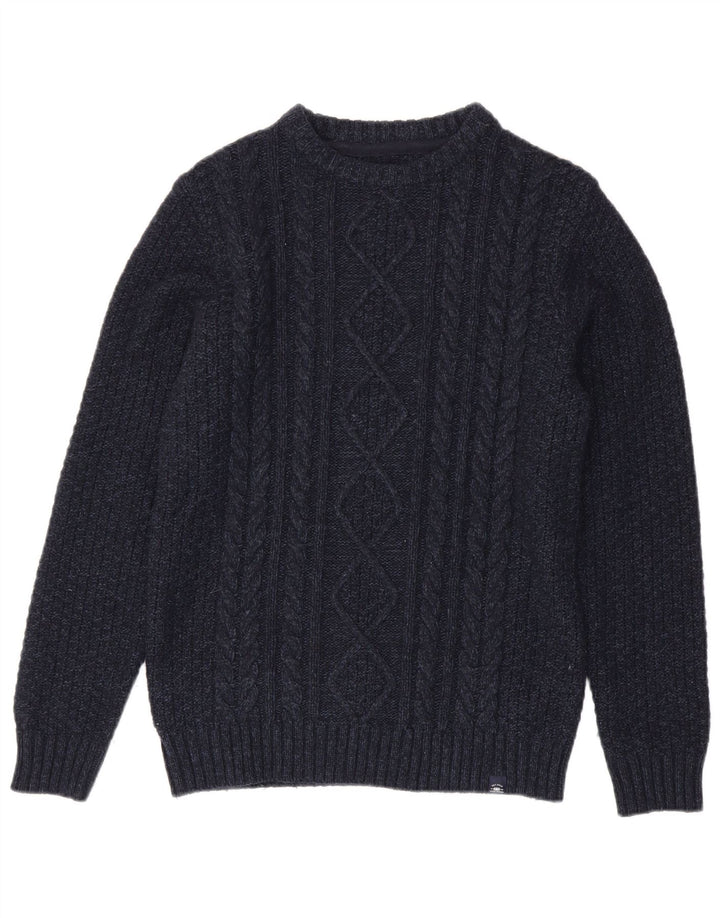 Fat Face Pull col bateau pour homme en laine bleu marine Taille S