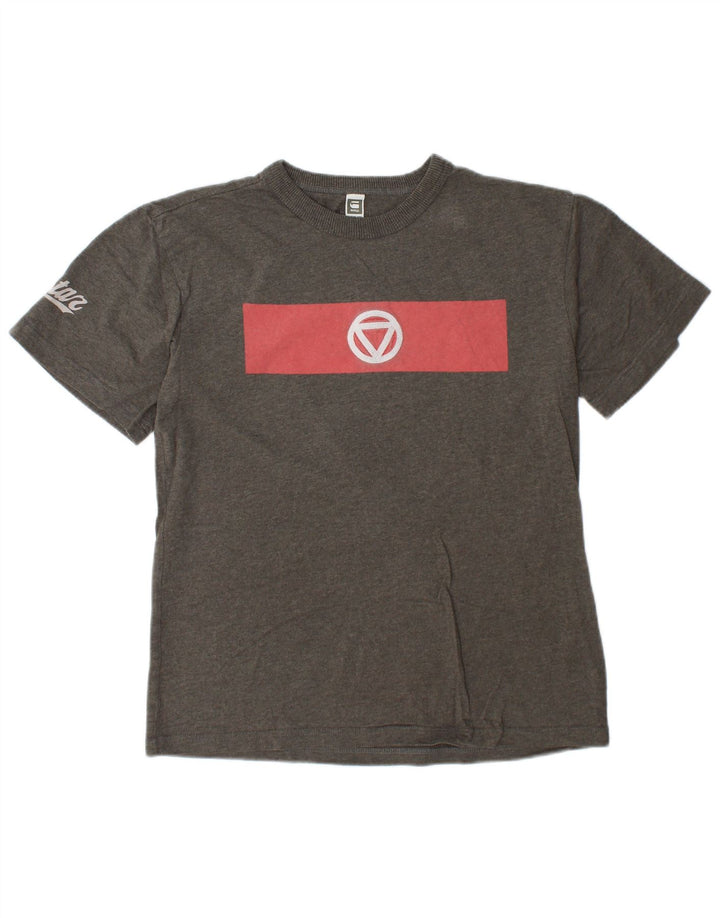 G-Star Raw T-Shirt Graphique Homme Grand Gris Coton