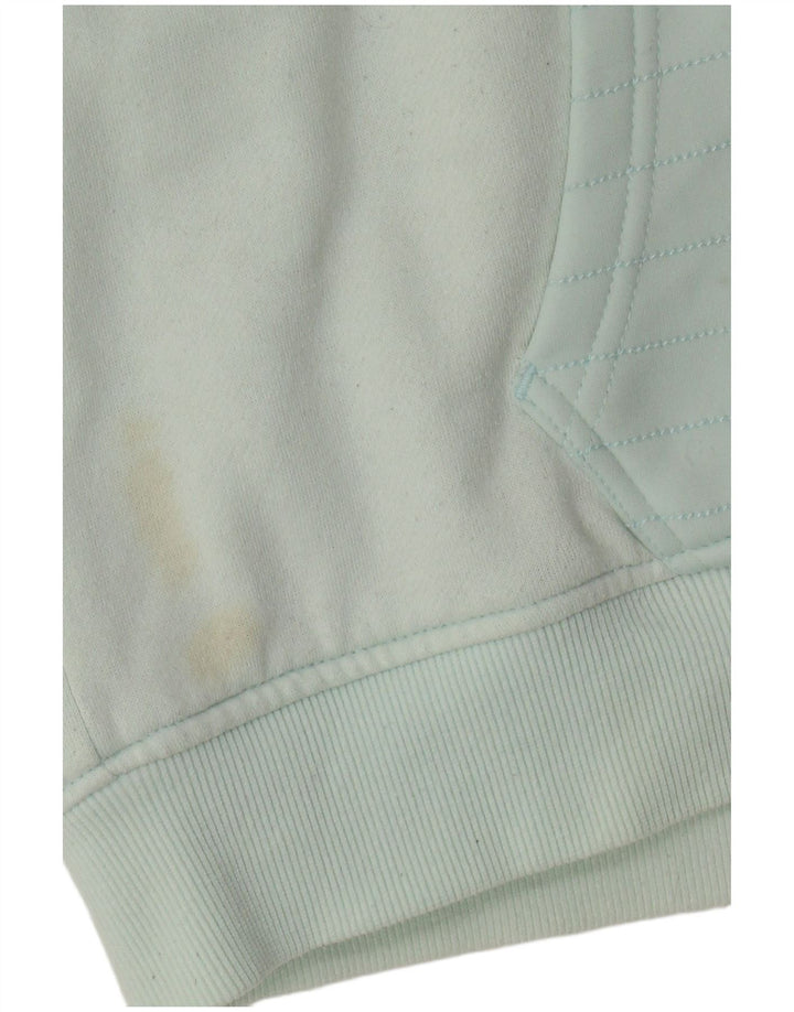 VOLCOM Pull à capuche à col zippé pour femme UK 12 Coton vert moyen