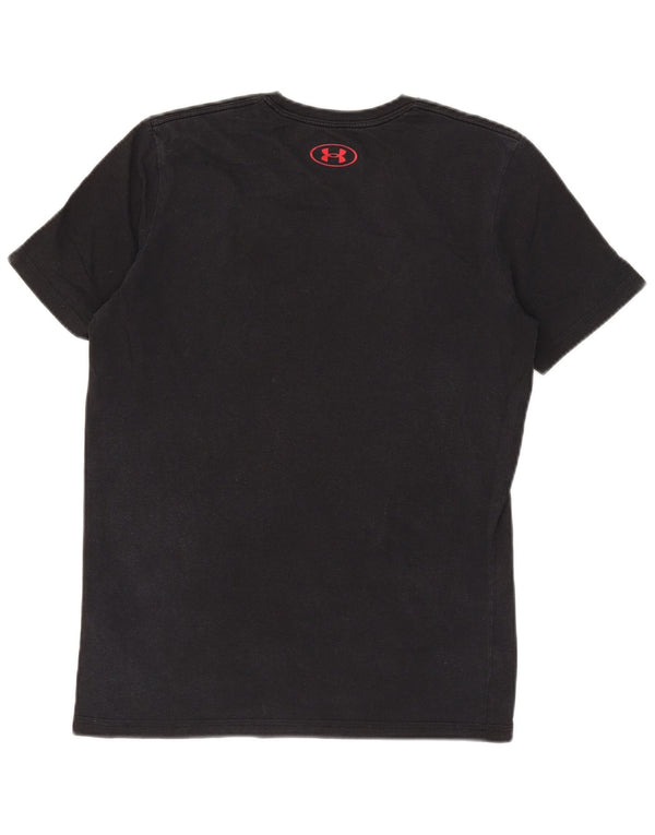 Under Armour Mens Heat Gear Graphic T-Shirt Top Small Black Cotton